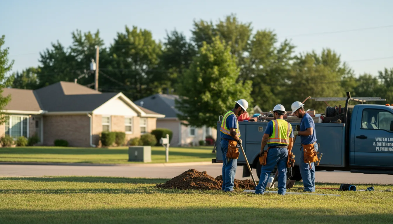 Residential water line and bathroom plumbing service in Lone Tree, IA